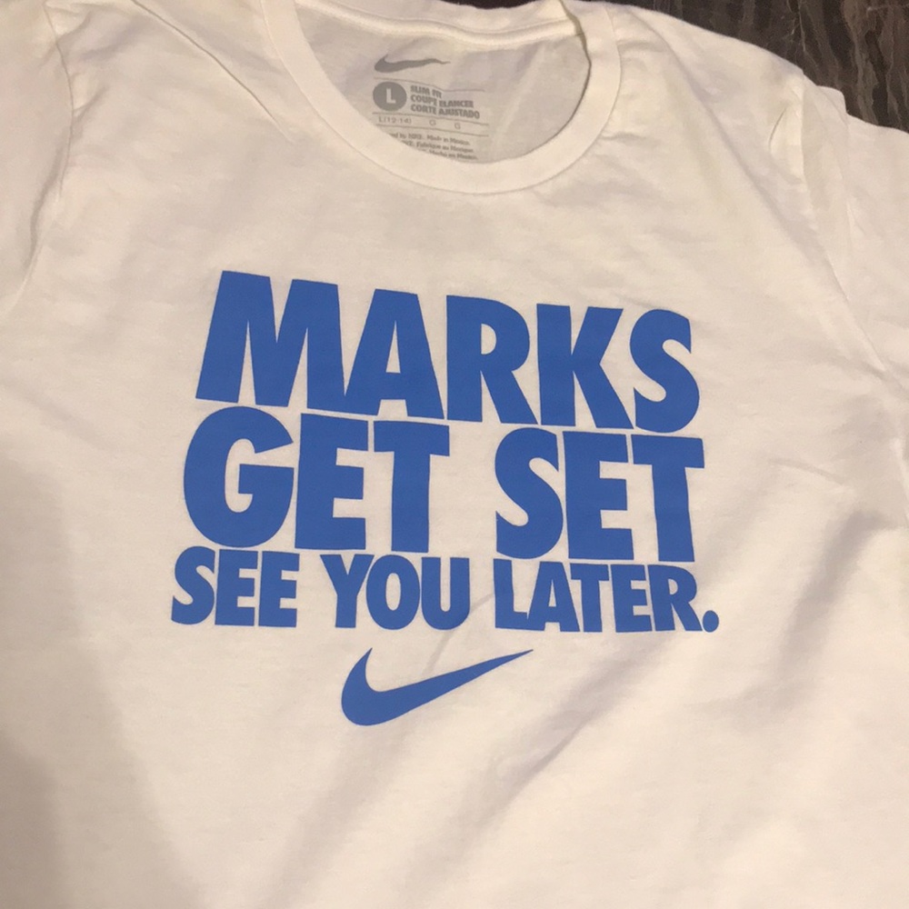 Nike Large Slim Fit White Tee - Picture 2 of 5